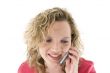 Attractive blonde with a phone