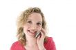 Attractive blonde with a phone