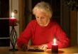 Elderly woman reading