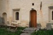 Modern entrance in dwelling of the monk