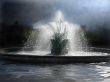 City fountain in the evening
