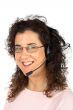 Beautiful customer support girl