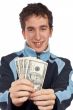 Showing a fan money