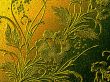 beautiful embroidery golden green floral texture