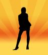 Girl silhouette,vector,image,p icture