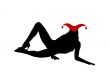  Black sexy laying girl silhouette