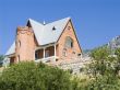Stone cottage in mountains