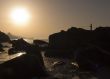 Silhouette of the fisherman