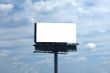 Blank white billboard