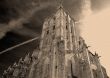 Old church in sepia
