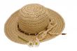 Straw hat with daisies