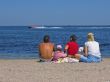 family on the beach