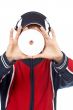 DJ holding a disc