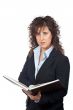 Business woman with book