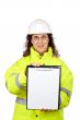Showing a blank sheet