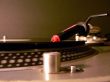 dj turntable needle on record