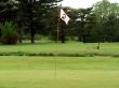 white flag on putting green