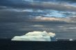 Iceberg with surrealistic blue swirls