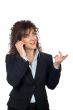 Smiling business woman talking with phone