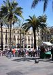  Plaza in Barcelona Spain Early morning