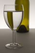 Wine glass and bottle