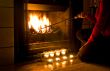 Romantic fireplace