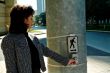 Woman in crosswalk