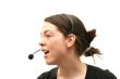 Business woman with headset