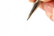 Hand holding a pencil