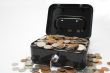 A strongbox full of money