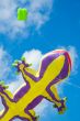 big colorful lizard kite in flight