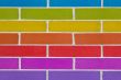 rainbow colorful brick wall background texture