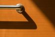 Detail of steel handle with shadow