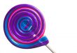 Multicolored sweet lollipop