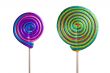 Multicolored sweet lollipops
