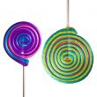 Multicolored sweet lollipops
