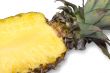 Ripe yellow pineapple macro