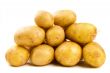 Pile of potatoes on white background isolated