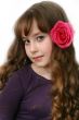 Portrait with red rose.