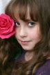 Portrait with red rose.