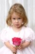 Portrait with red rose.