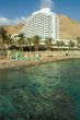 Snow-white hotel on a coast of Red sea