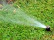 Having watered a lawn
