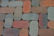 wavy edge stone paver background