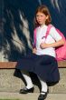 Girl with backpack