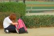 Schoolgirl with backpack
