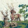 Embroidery on a fabric.