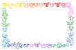  Fun colored frame with animals