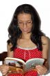 Girl reading book