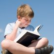 boy reads book